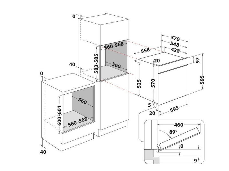 Whirlpool OAS KP8V1SW BLG Beépíthető sütő