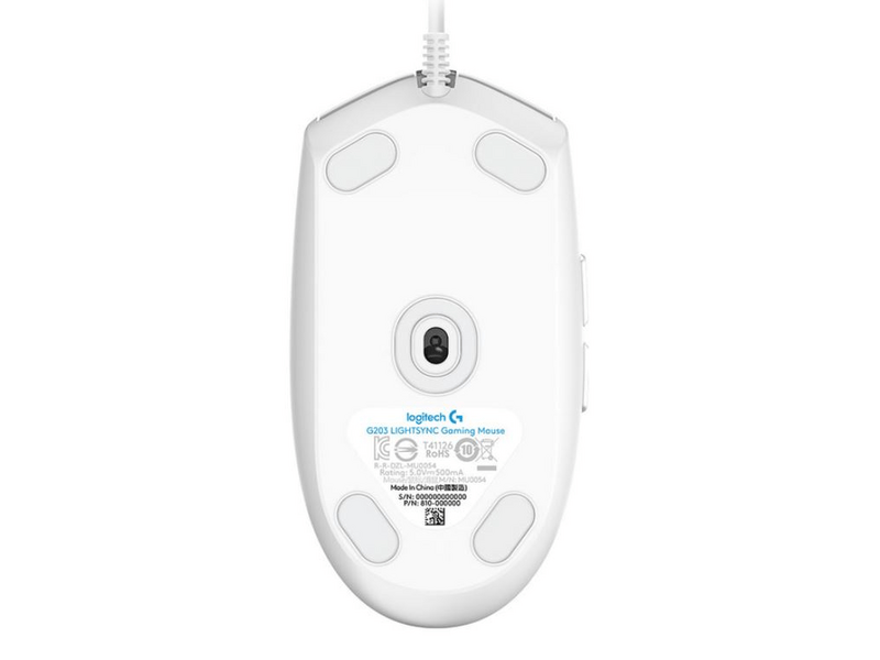 Logitech G203 Prodigy Lightsync Gamer egér, fehér