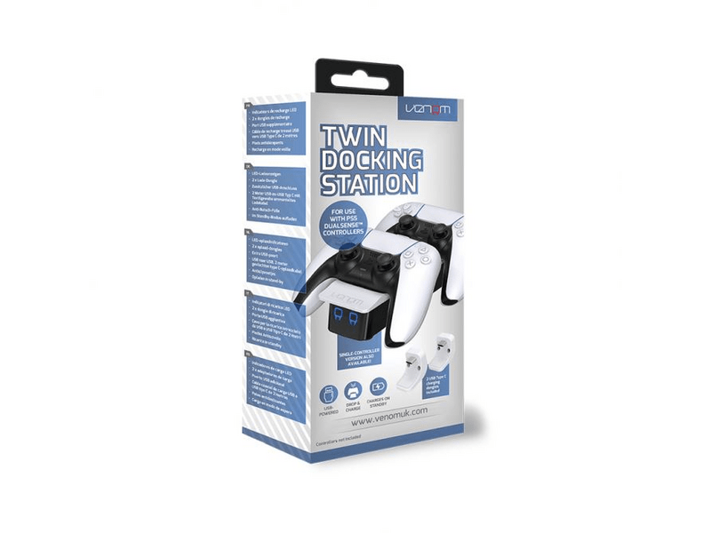 Venom VS5001 PS5 Kontroller Dupla töltőállomás, fehér