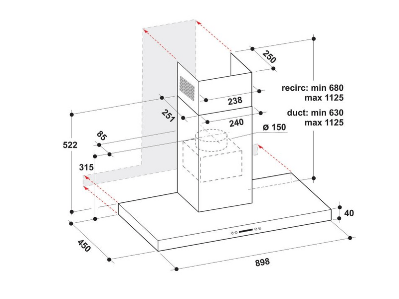 Whirlpool WHBS 93 F LE X Fali páraelszívó