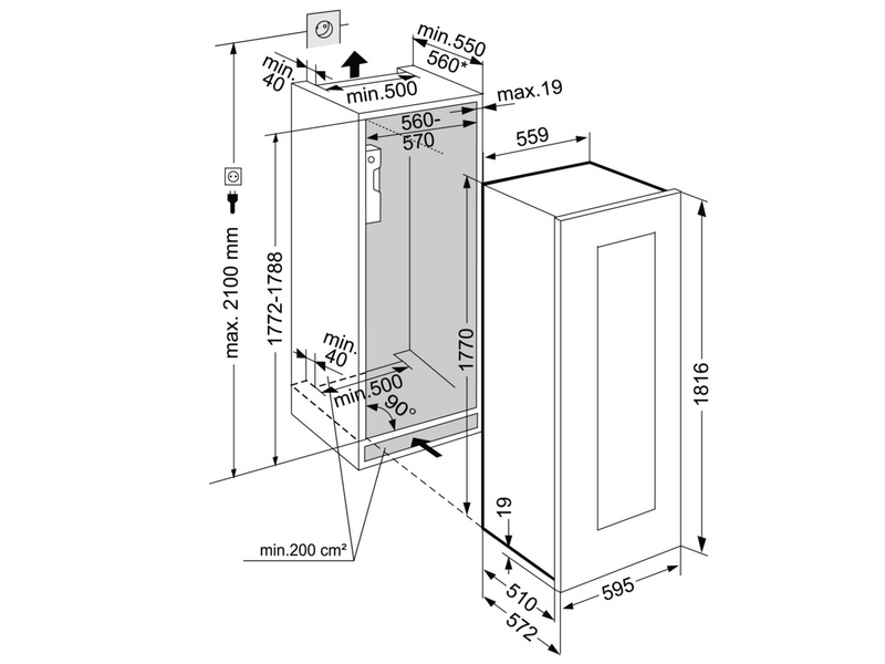 Liebherr EWTGB 3583 Beépíthető borhűtő