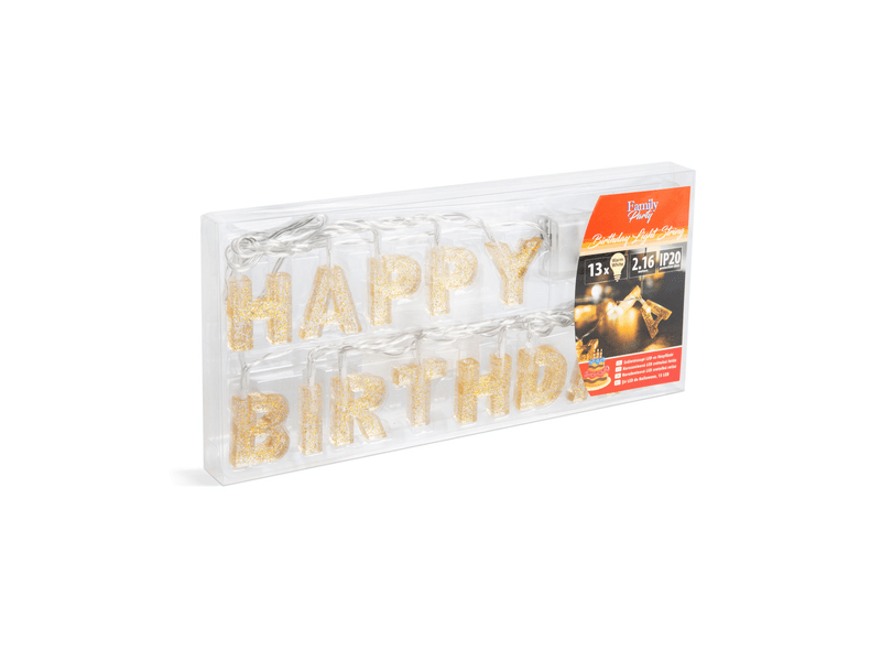 Family 56529C Születésnapi LED-es fényfüzér, ezüst