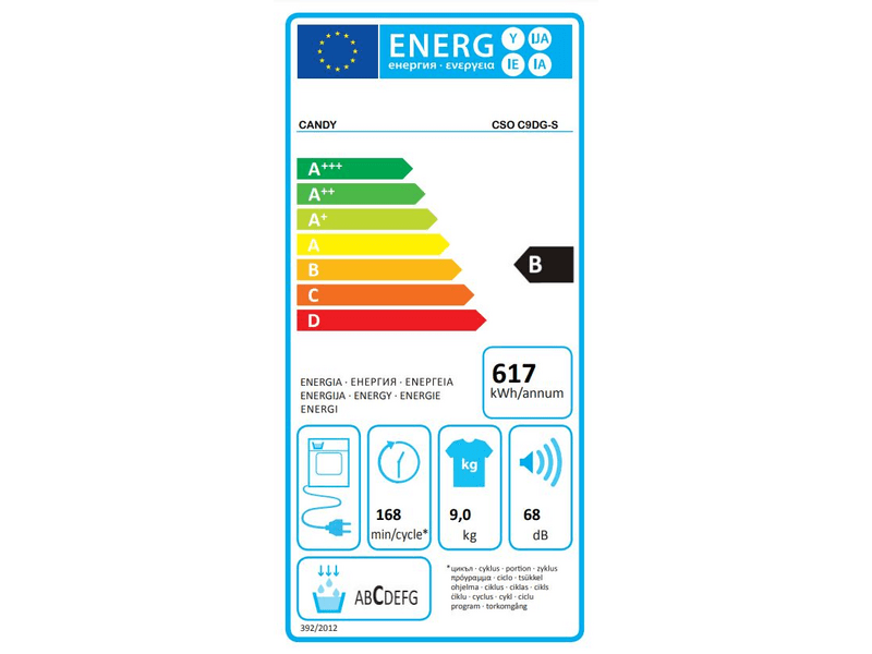 Candy CSO C9DG-S Kondenzációs szárítógép