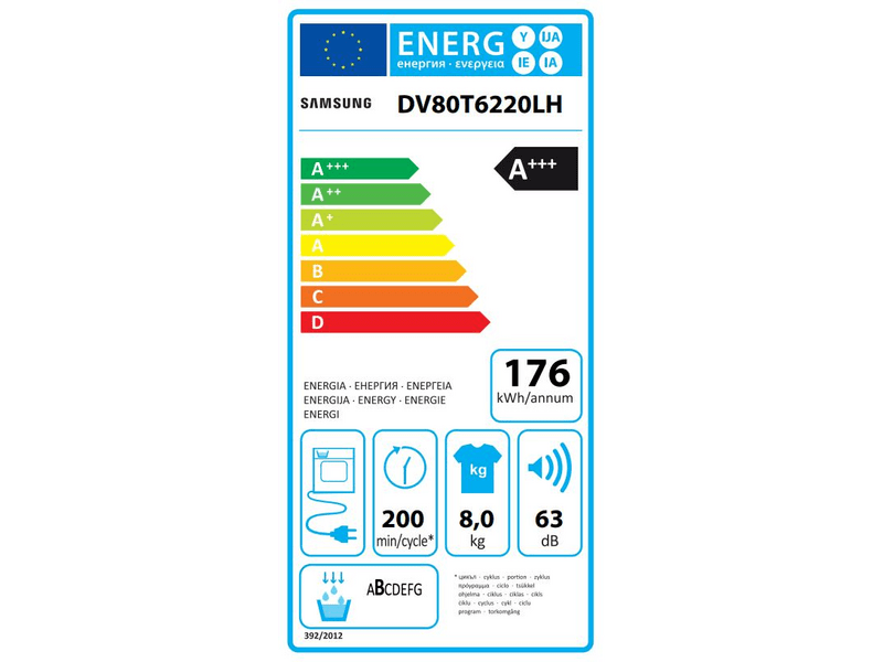 Samsung DV80T6220LH/S6 Hőszivattyús szárítógép