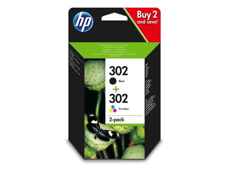 HP 302 2 darabos eredeti tintapatron csomag (X4D37AE)