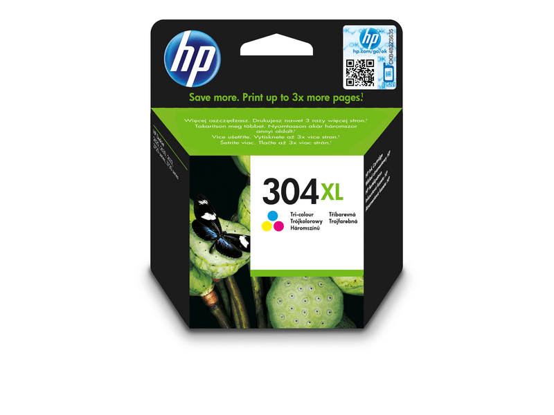 HP 304XL háromszínű eredeti tintapatron (N9K07AE)