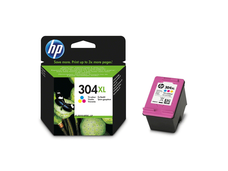 HP 304XL háromszínű eredeti tintapatron (N9K07AE)