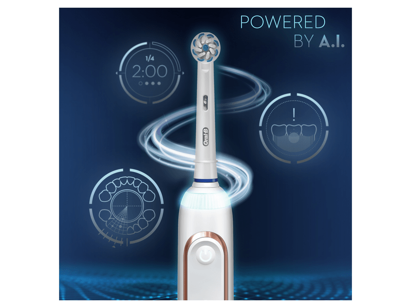 Oral-B Genius X Luxe Edition Rose Gold Elektromos fogkefe Sensi fejjel