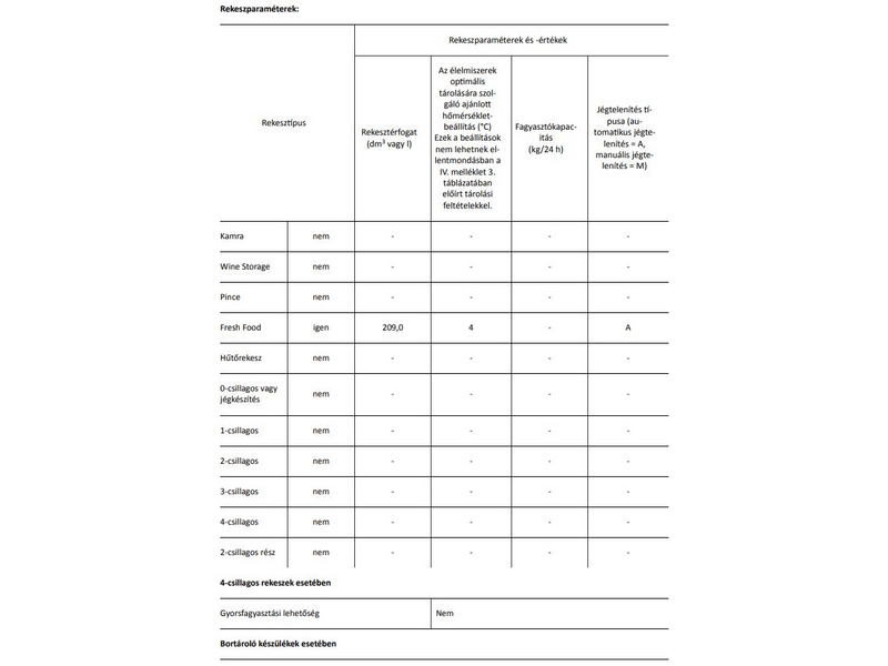 Whirlpool ARG 7181 Beépíthető hűtőszekrény