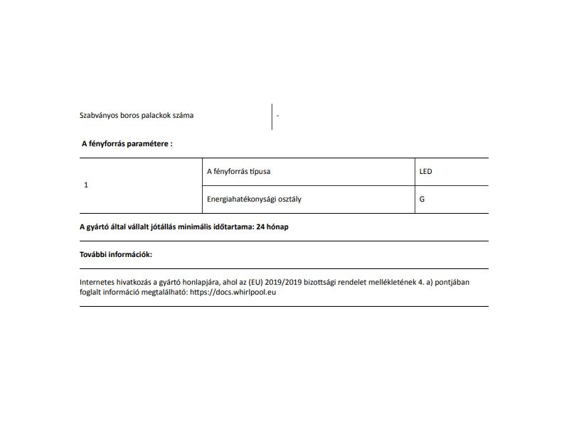 Whirlpool ARG 913 1 Beépíthető hűtőszekrény