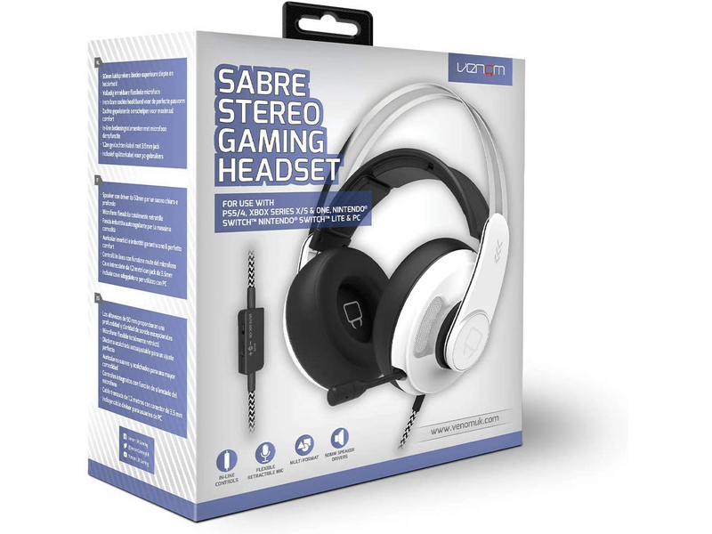 Venom VS2876 Sabre Stereo Gaming Headset, fehér