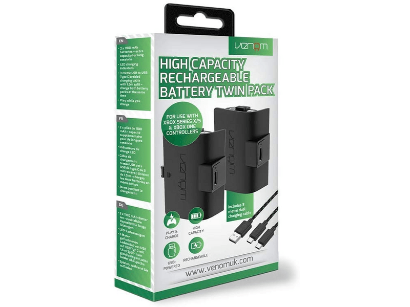 Venom VS2883 Nagy kapacitású Xbox kontroller akku, 2 db, fekete