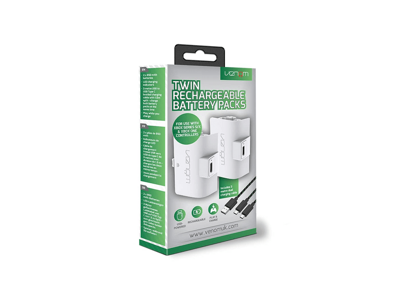 Venom VS2872 Xbox kontoller akku, 2 db, fehér