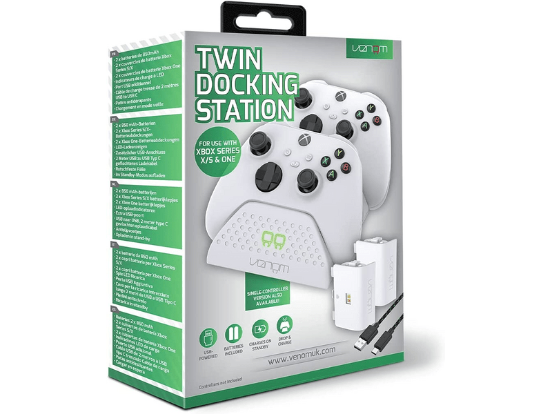 Venom VS2871 Xbox Dupla töltőállomás 2 db akkuval, fehér