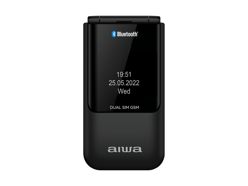 Aiwa FP-24BK Flip mobiltelefon dokkolóval, fekete