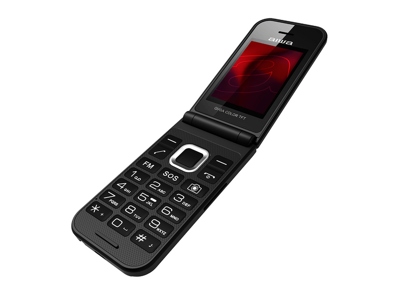 Aiwa FP-24BK Flip mobiltelefon dokkolóval, fekete