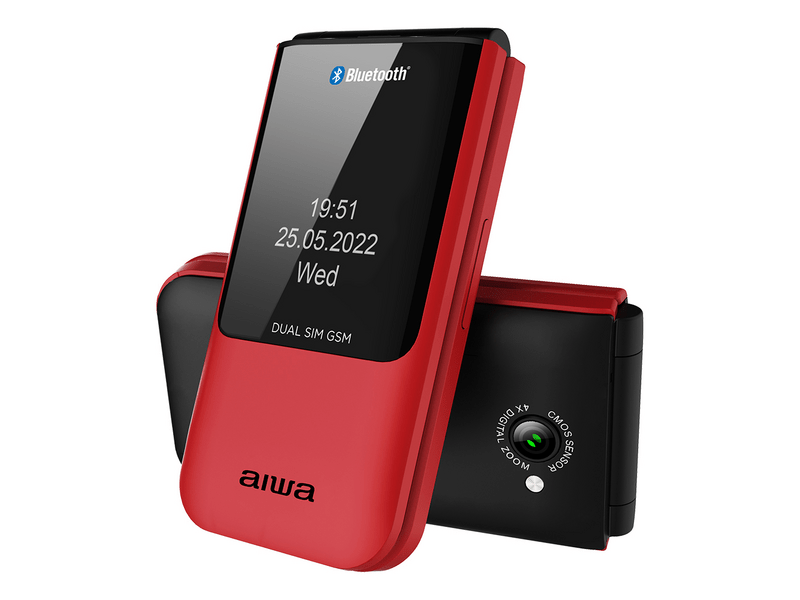 Aiwa FP-24RD Flip mobiltelefon, piros