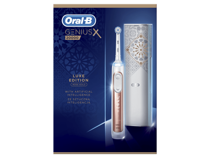 Oral-B Genius X Luxe Edition Rose Gold Elektromos fogkefe Sensi fejjel