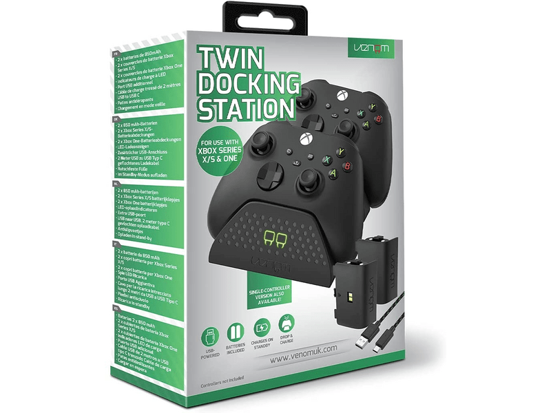 Venom VS2881 Xbox Dupla töltőállomás 2 db akkuval, fekete