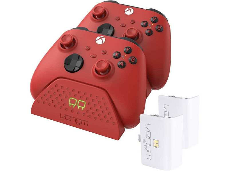 Venom VS2879 Xbox Dupla töltőállomás 2 db akkuval, piros