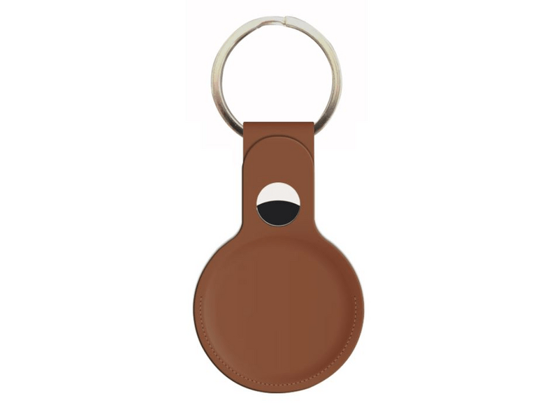 Swissten AirTag védőtok & kulcstartó, barna (81200200)