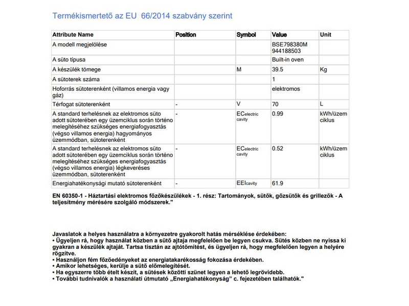 AEG BSE798380M SteamPro Beépíthető sütő