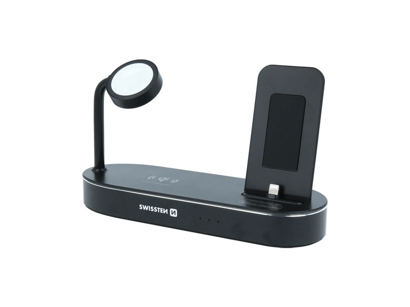 Swissten 4u1 bežična MFI stanica za punjenje, 45W, iPhone, iWatch, Airpods/Pro (22055600)