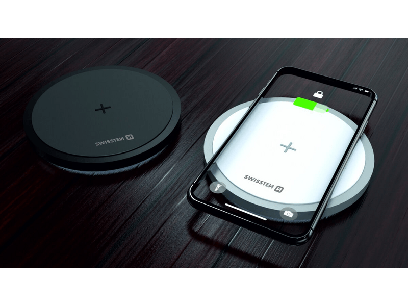 Swissten vezeték nélküli töltő, 15W, fehér (22055505)