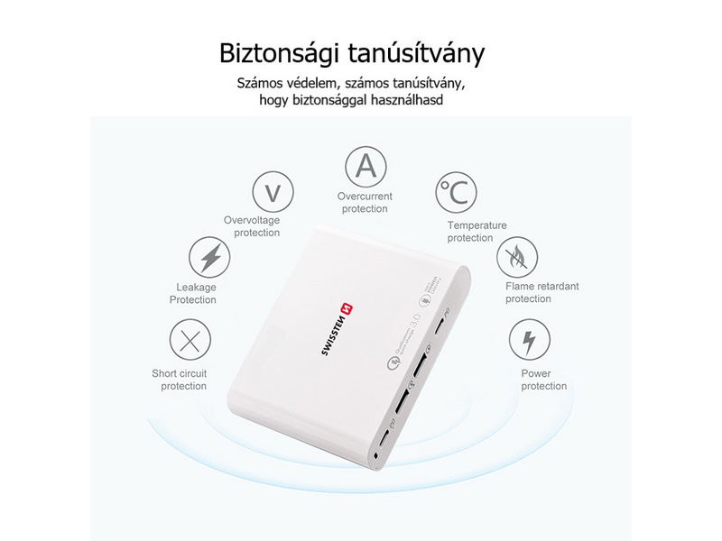 Swissten univerzális töltő, 87W, 2X PowerDelivery 3.0 port & 2X Qualcomm QuickCharge 3.0 port, PPS (22013340)