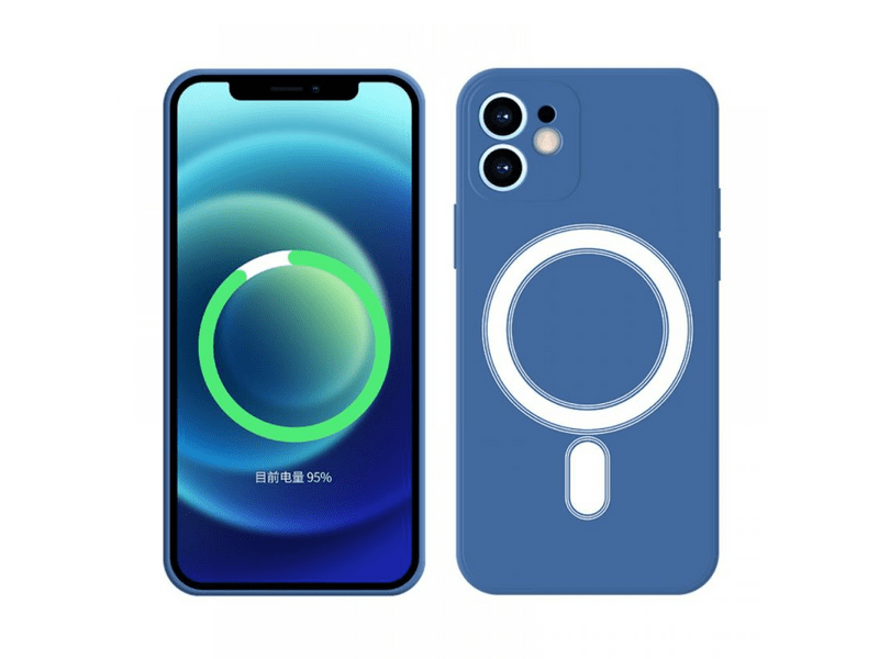 Cellect iPhone 13 Pro Max Mágneses Szilikon Tok, kék (CEL-MAGSAFEIPH13PMBL)