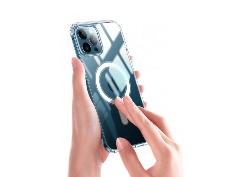 Cellect iPhone 13 Pro Max Mágneses Szilikon Tok, kék (CEL-MAGSAFEIPH13PMBL)