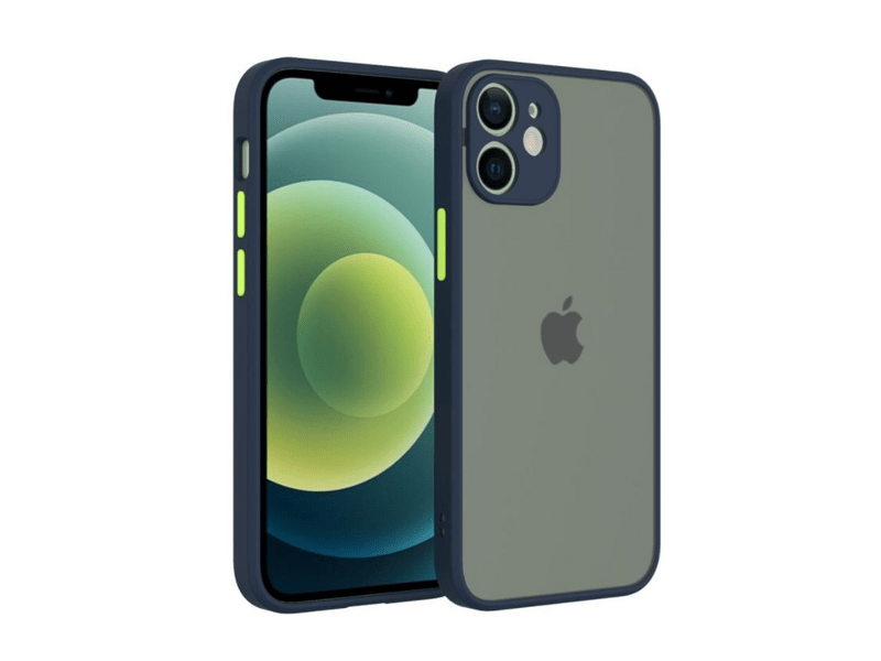 Cellect iPhone 13 Pro Max Műanyag tok, kék/zöld (CEL-MATT-IPH1367-BLG)