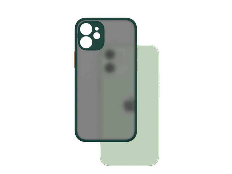 Cellect iPhone 13 Pro Műanyag tok, zöld/narancs (CEL-MATT-IPH13P-GO)