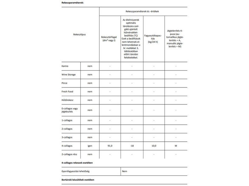 Whirlpool AFB 8281 Beépíthető fagyasztószekrény