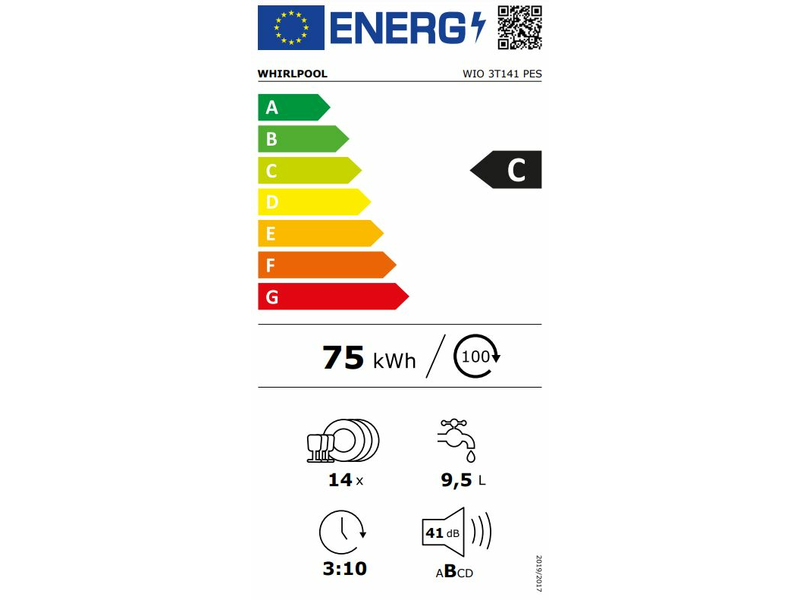 Whirlpool WIO 3T141PES Beépíthető mosogatógép