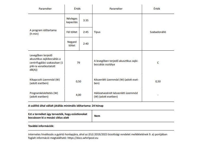 Indesit BWE 81285X W EE N Elöltöltős mosógép