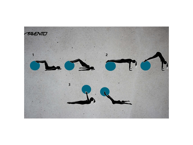 Avento ABS Fitball Blue gimnasztika labda pumpával, 65 cm, kék (40198)