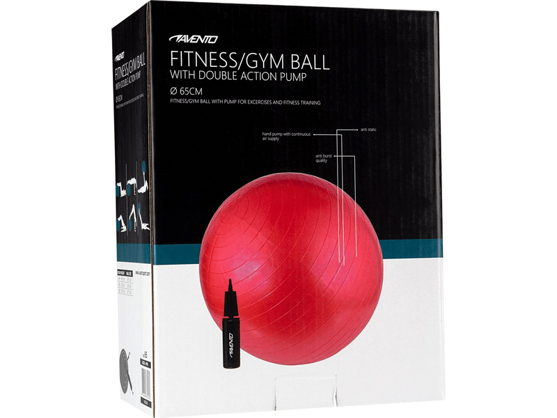 Avento ABS Fitball Pink gimnastička lopta s pumpom, 65 cm, roza (40199)