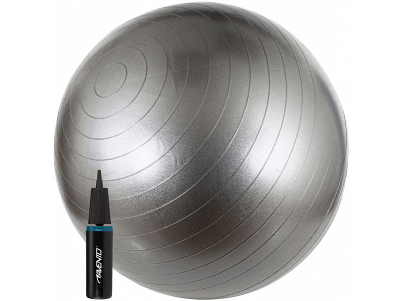 Avento ABS Fitball Silver gimnasztika labda pumpával, 65 cm, ezüst (40200)