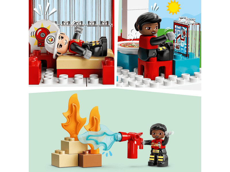 LEGO® DUPLO® Tűzoltóállomás és helikopter (10970)