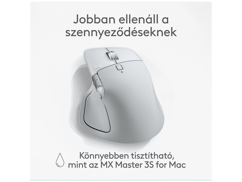 Logitech MX Master 4 Mac Vezeték nélküli egér, fehér ezüst