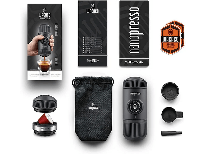 Wacaco Nanopresso hordozható kávéfőző + Nespresso adapter