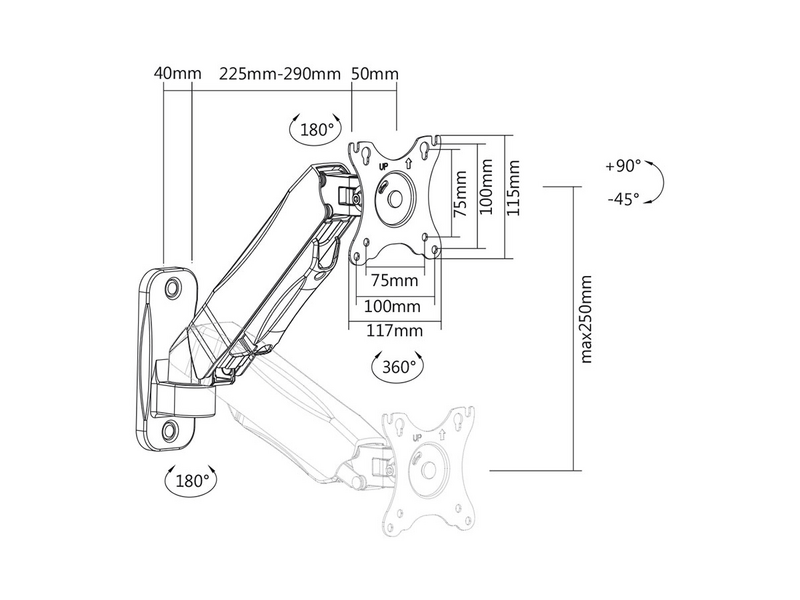 Stell SOS 1810 Zidni nosač za monitor, 13"-32"