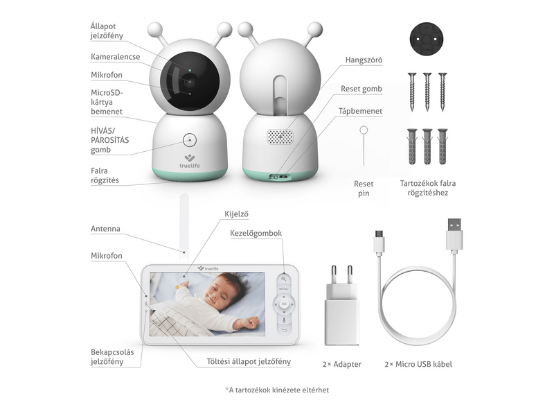 TrueLife NannyCam R7 Dual Smart Bébiőr TLNCR7DS