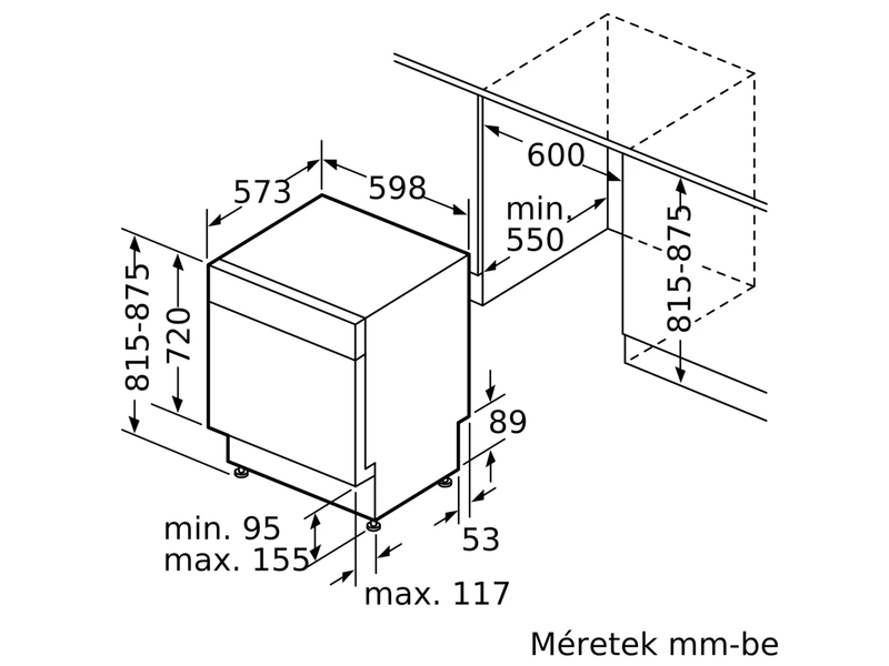 Aláépíthető Mosogatógép,14teríték