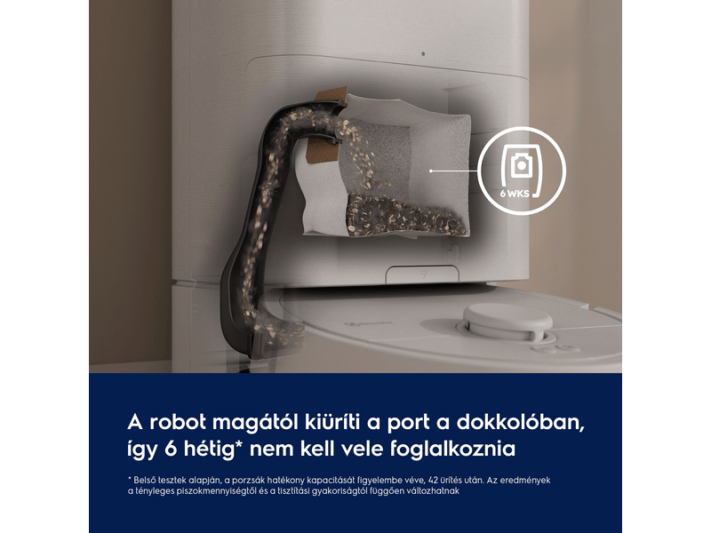 Electrolux ER81UW3SW 800 LiDAR robotporszívó, fehér