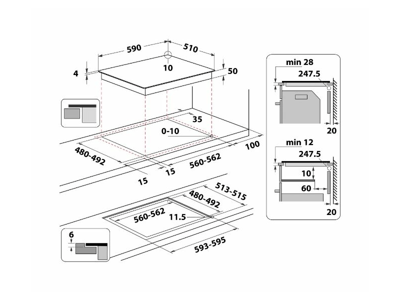 Whirlpool WOI5S8PM1SBA Beépíthető sütő + Whirlpool WB S2560 NE Beépíthető indukciós főzőlap, fekete