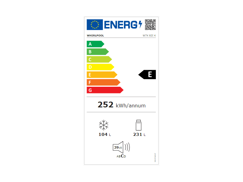 Whirlpool W7X82IK Alulfagyasztós hűtőszekrény