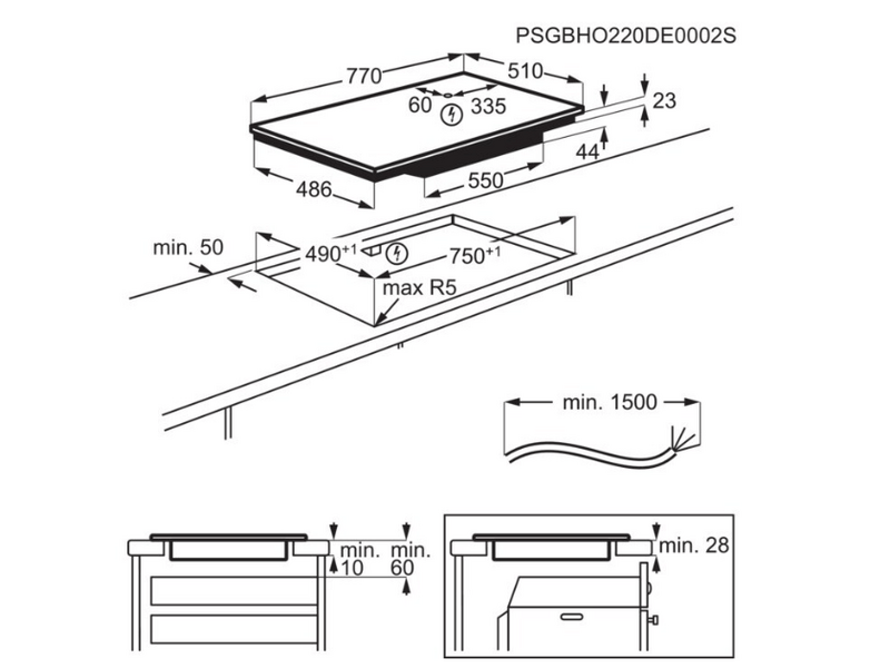 AEG TH85IM30FB beépíthető indukciós főzőlap