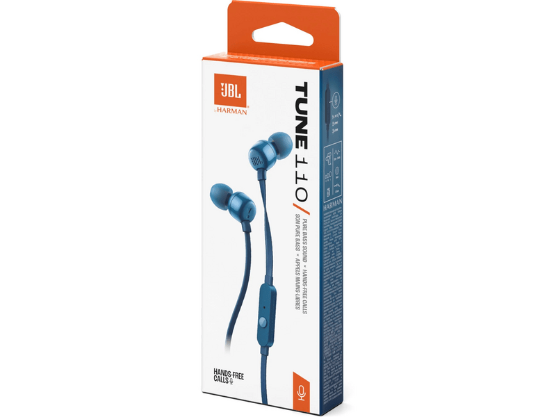 JBL Tune 110 fülhallgató, kék (T110BLUE)